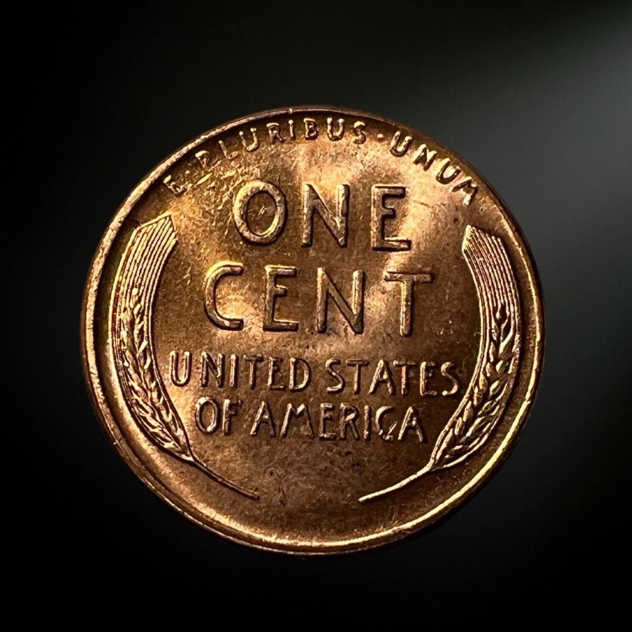 1958-D Lincoln Wheat Cent BU Reverse