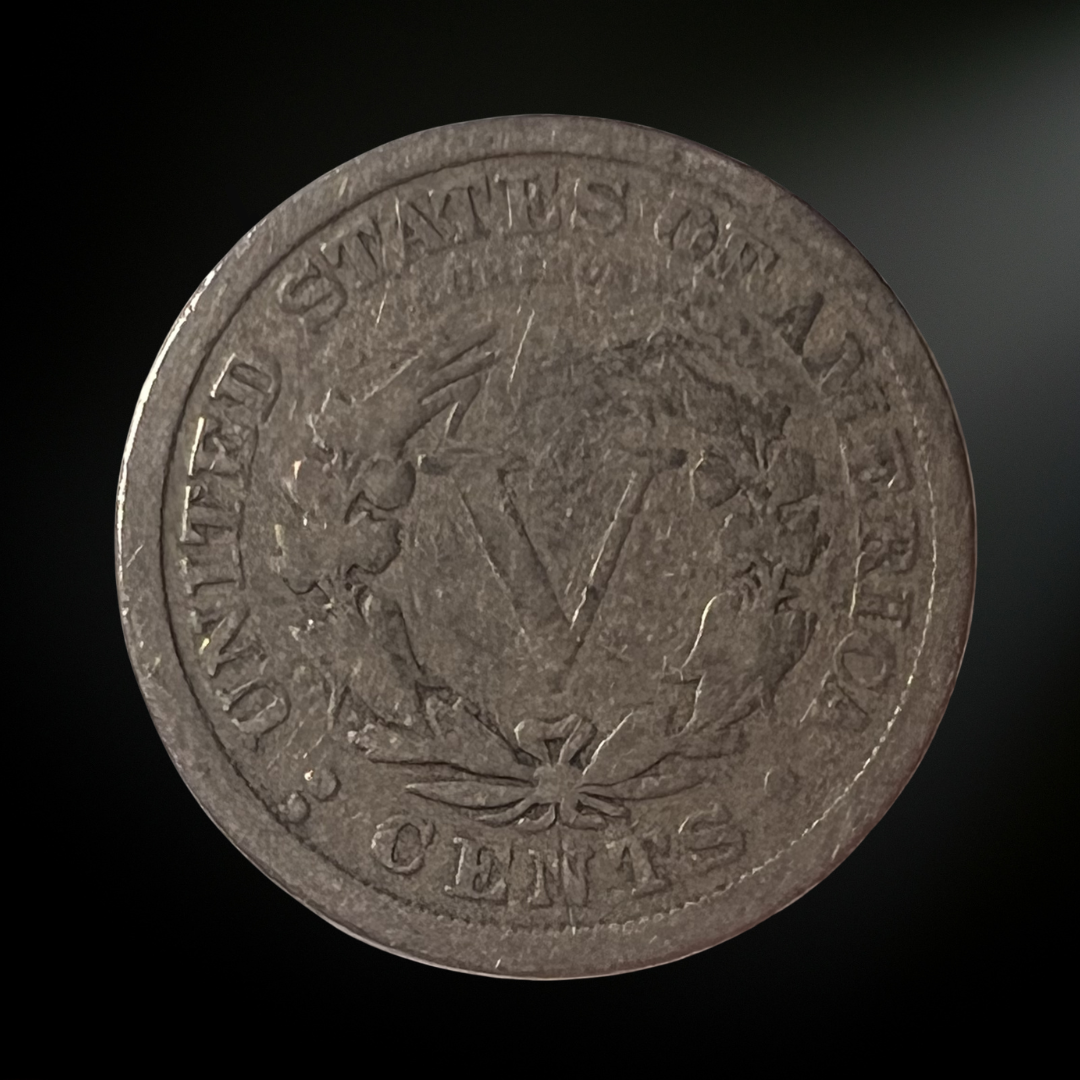 1912-D Liberty Head Nickel G/VG+ Reverse 