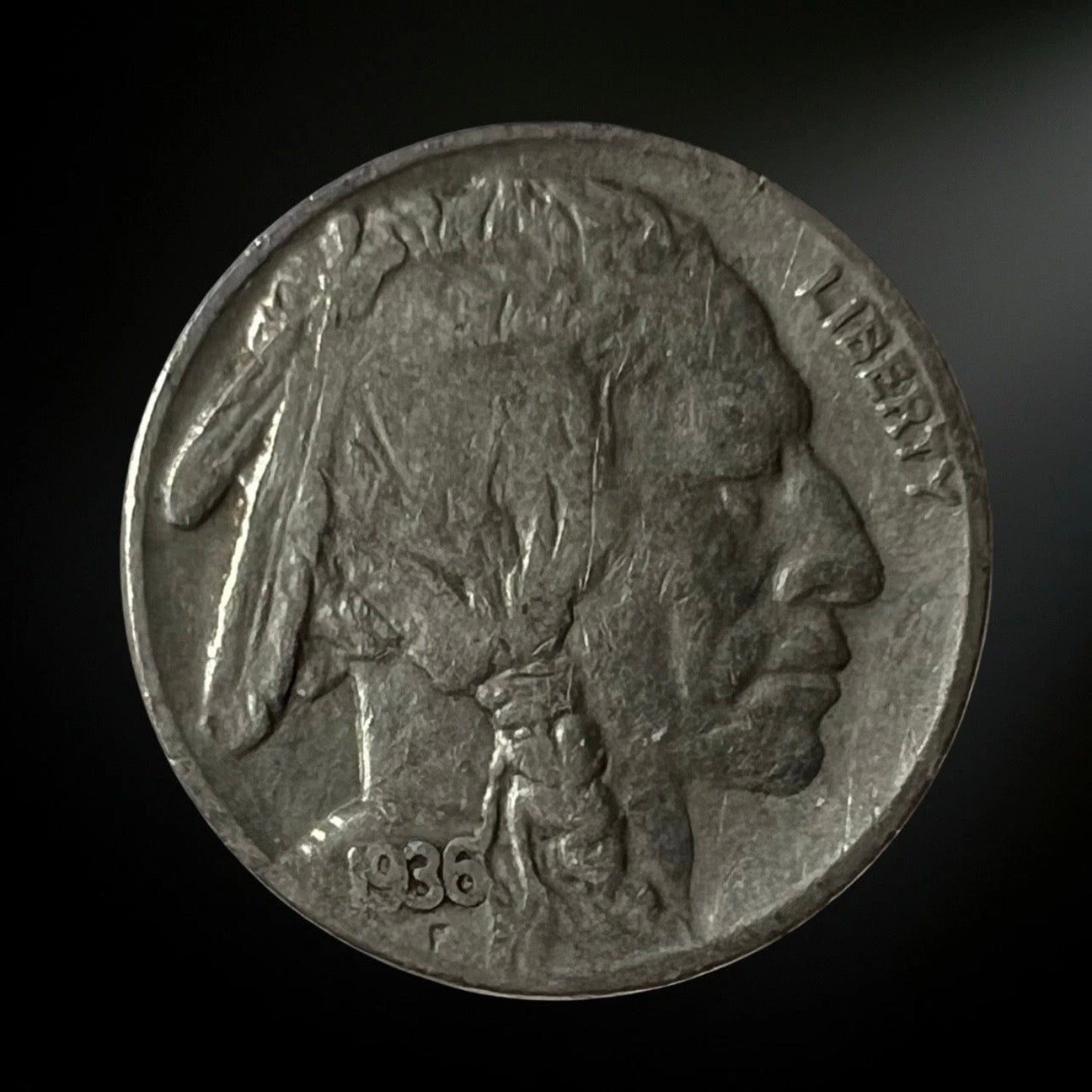 1936-P Buffalo Nickel G/VG+ Obverse 