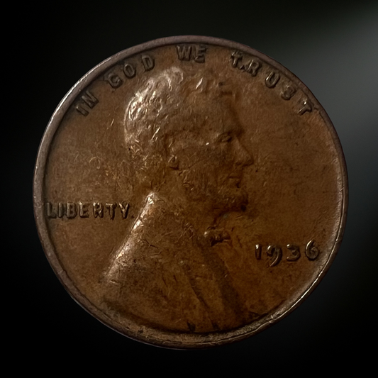 1936-P Lincoln Wheat Cent G/VG+ Obverse 