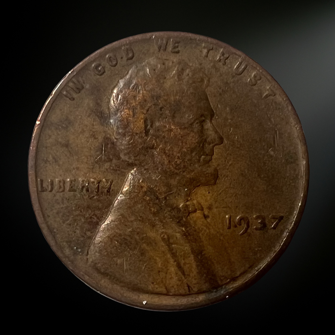 1937-P Lincoln Wheat Cent G/VG+ Obverse 