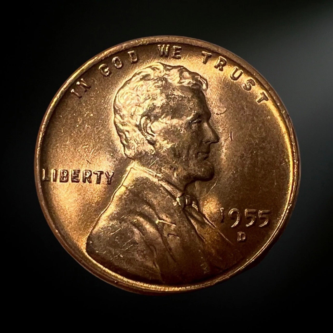 1955-D Lincoln Wheat Cent BU Obverse 