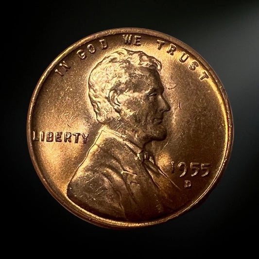 1955-D Lincoln Wheat Cent BU Obverse 