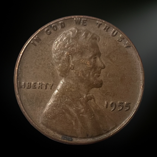 1955-P Lincoln Wheat Cent G/VG+ Obverse 