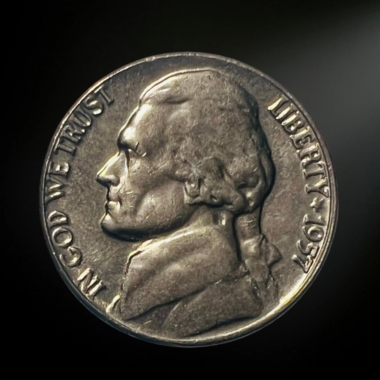 1957-P Jefferson Nickel BU Obverse 