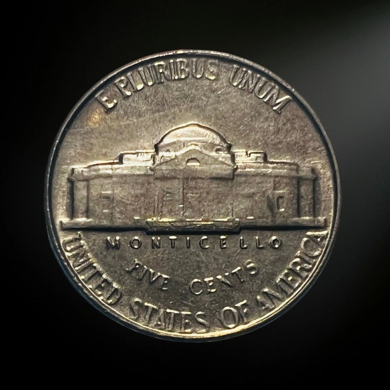 1957-P Jefferson Nickel BU Reverse 