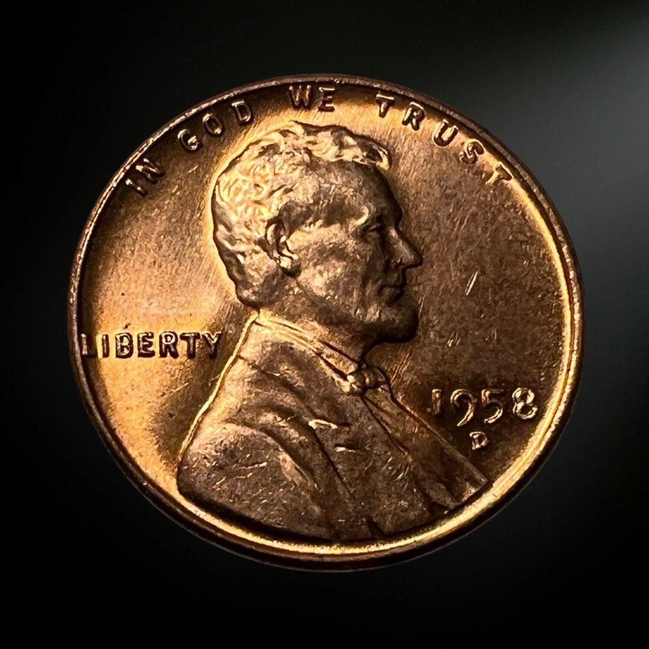 1958-D Lincoln Wheat Cent BU Obverse 