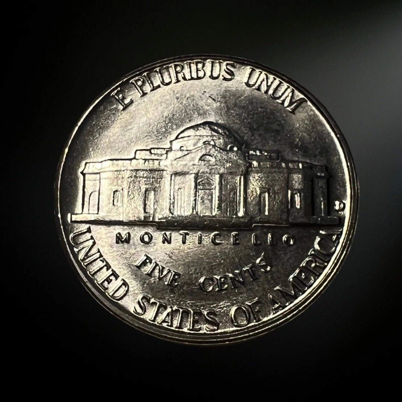 1960-D Jefferson Nickel BU Reverse