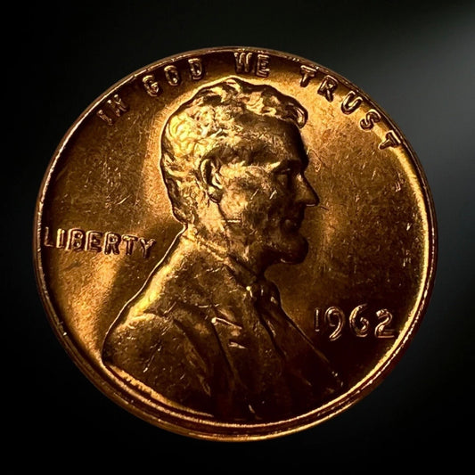 1962-P Lincoln Memorial Cent BU Red Obverse 