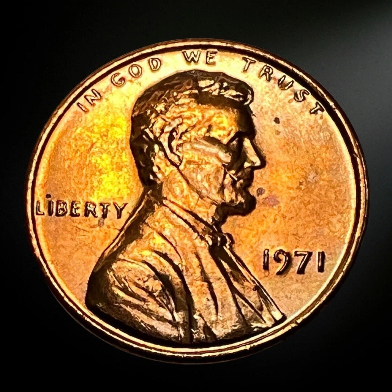 1971-P Lincoln Memorial Cent BU Red Obverse 