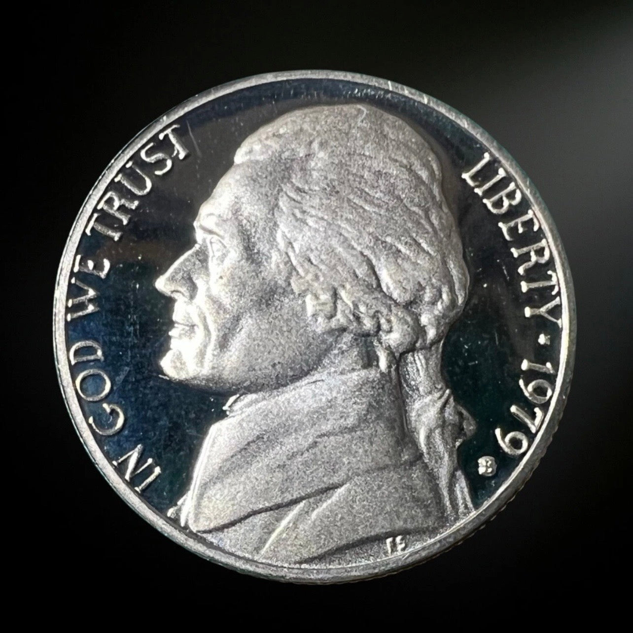 1979-S Proof Jefferson Nickel Obverse 