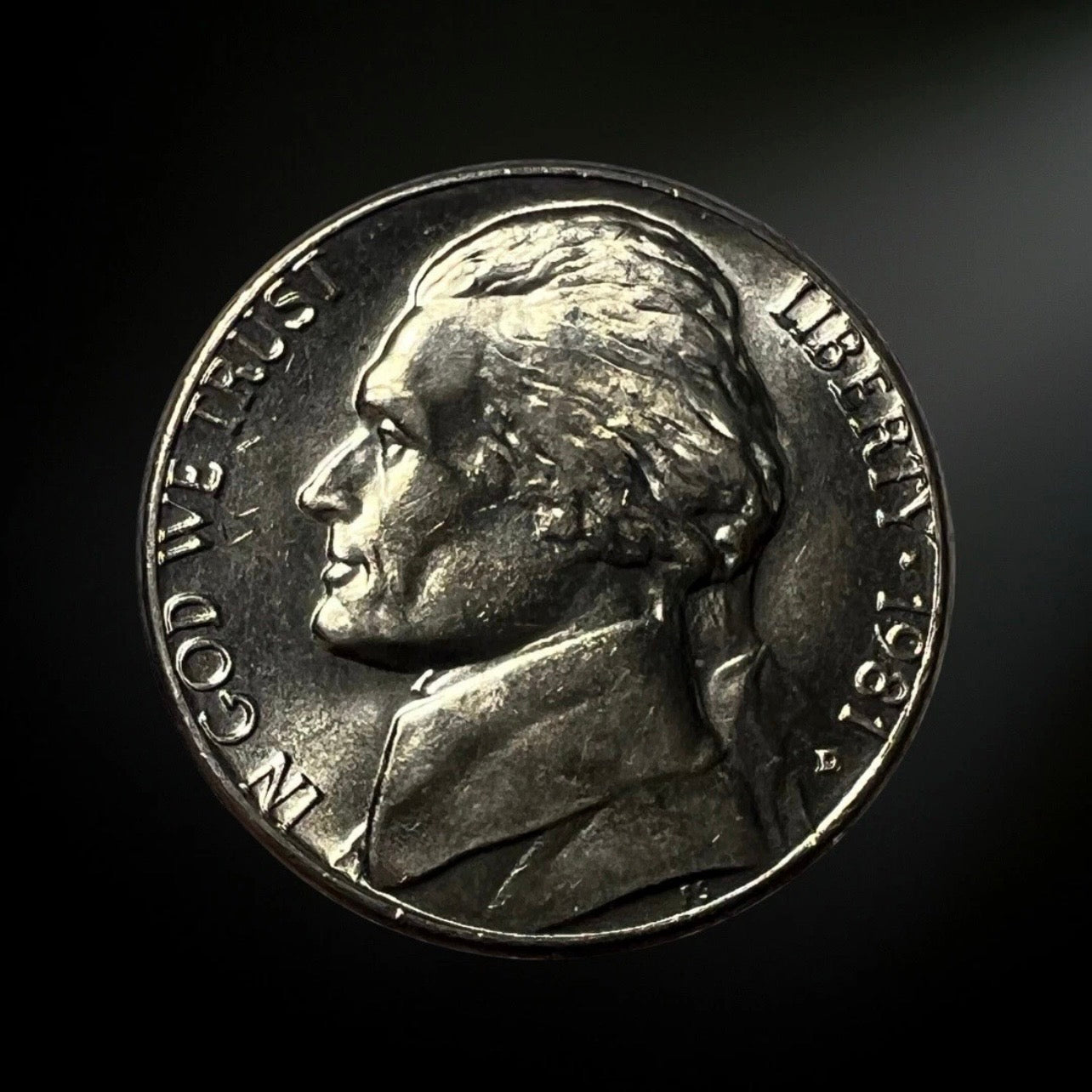 1981-D Jefferson Nickel BU Obverse 