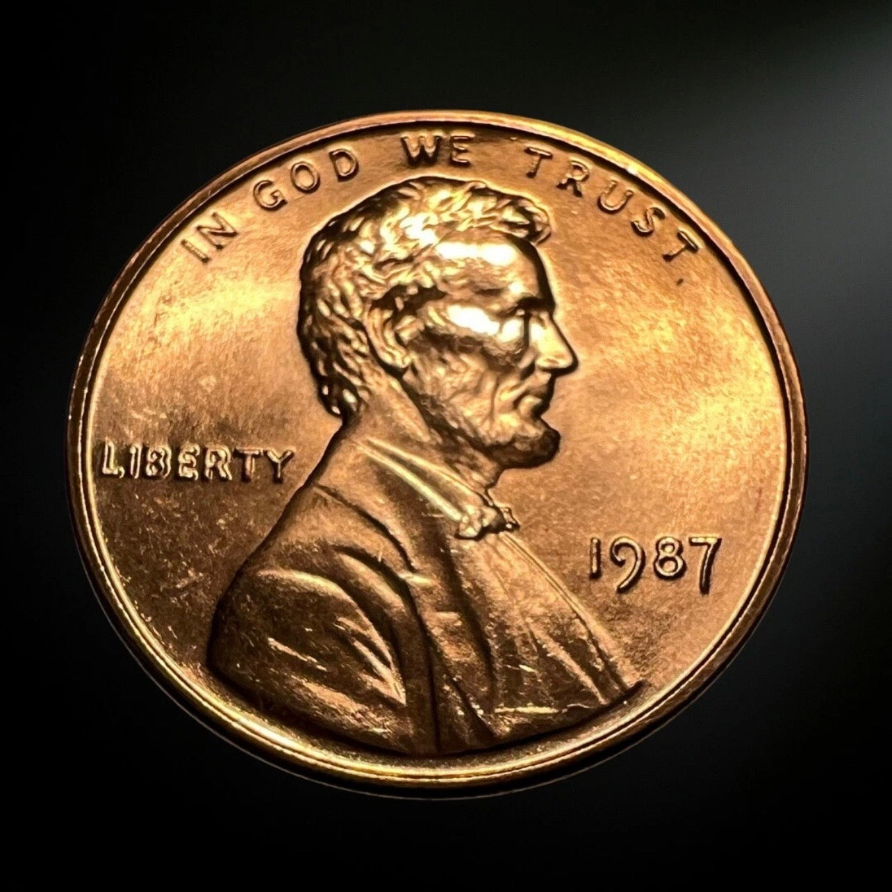 1987-P Lincoln Memorial Cent BU Obverse 