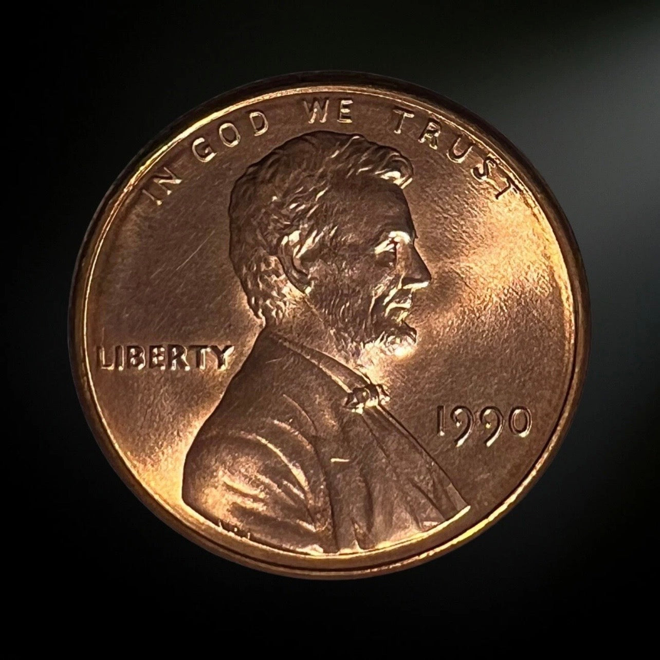 1990-P Lincoln Memorial Cent BU Obverse 