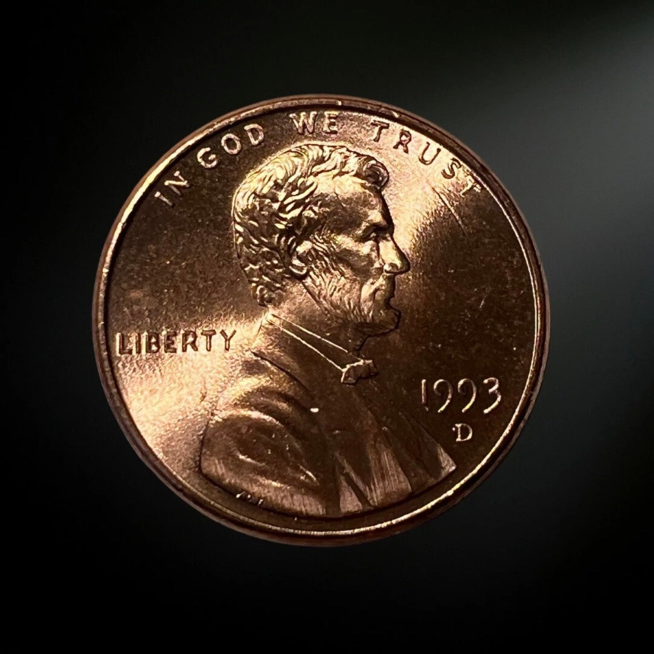 1993-D Lincoln Memorial Cent BU Red Obverse 