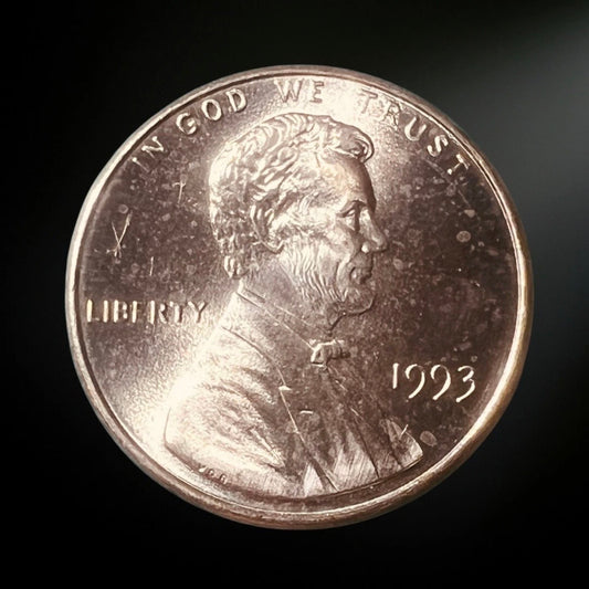 1993-P Lincoln Memorial Cent BU Red Obverse 