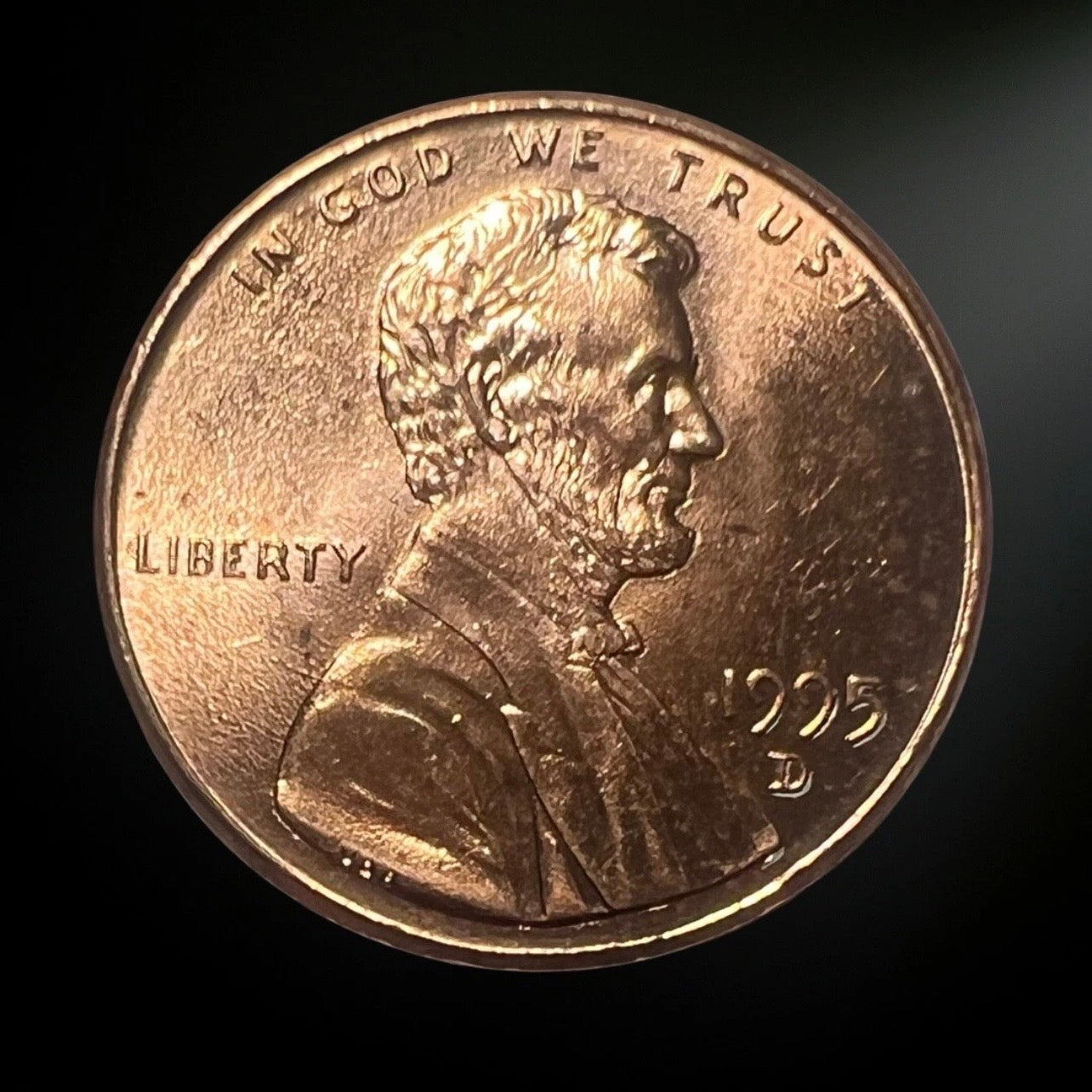 1995-D Lincoln Memorial Cent BU Red Obverse 