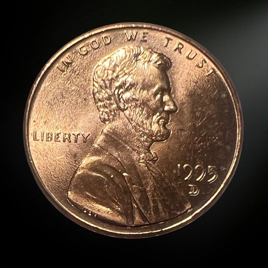 1995-D Lincoln Memorial Cent BU Red Obverse 